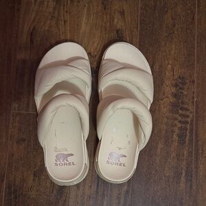 Sorel Women's Tan Slide Sandals